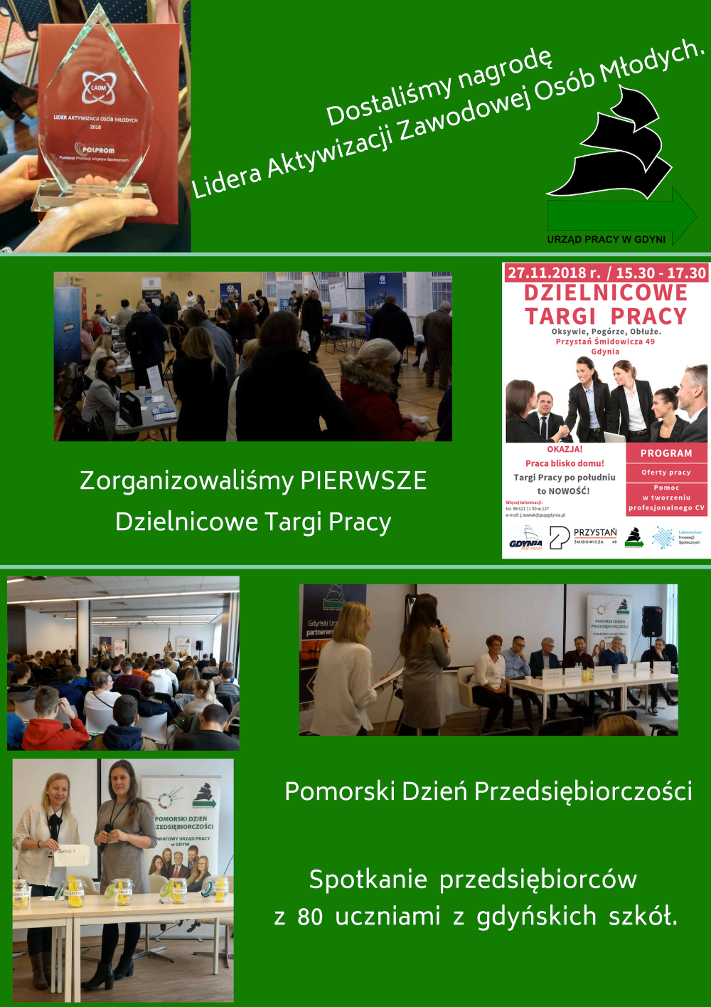Zdjęcie galerii artykułu: Podsumowanie 2018 r. - Dostaliśmy nagrodę Lidera Aktywizacji Zawodowej Osób Młodych.png - Podsumowanie 2018 r. - Dostaliśmy nagrodę Lidera Aktywizacji Zawodowej Osób Młodych.png
